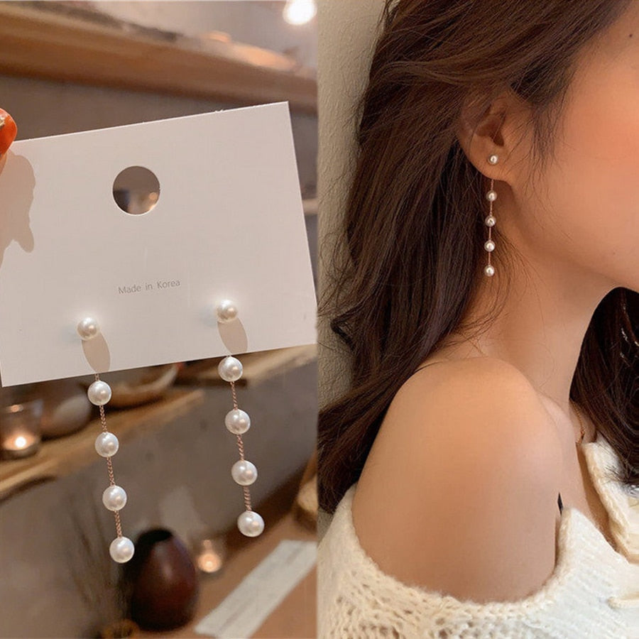 Korean Style Pearl Earrings